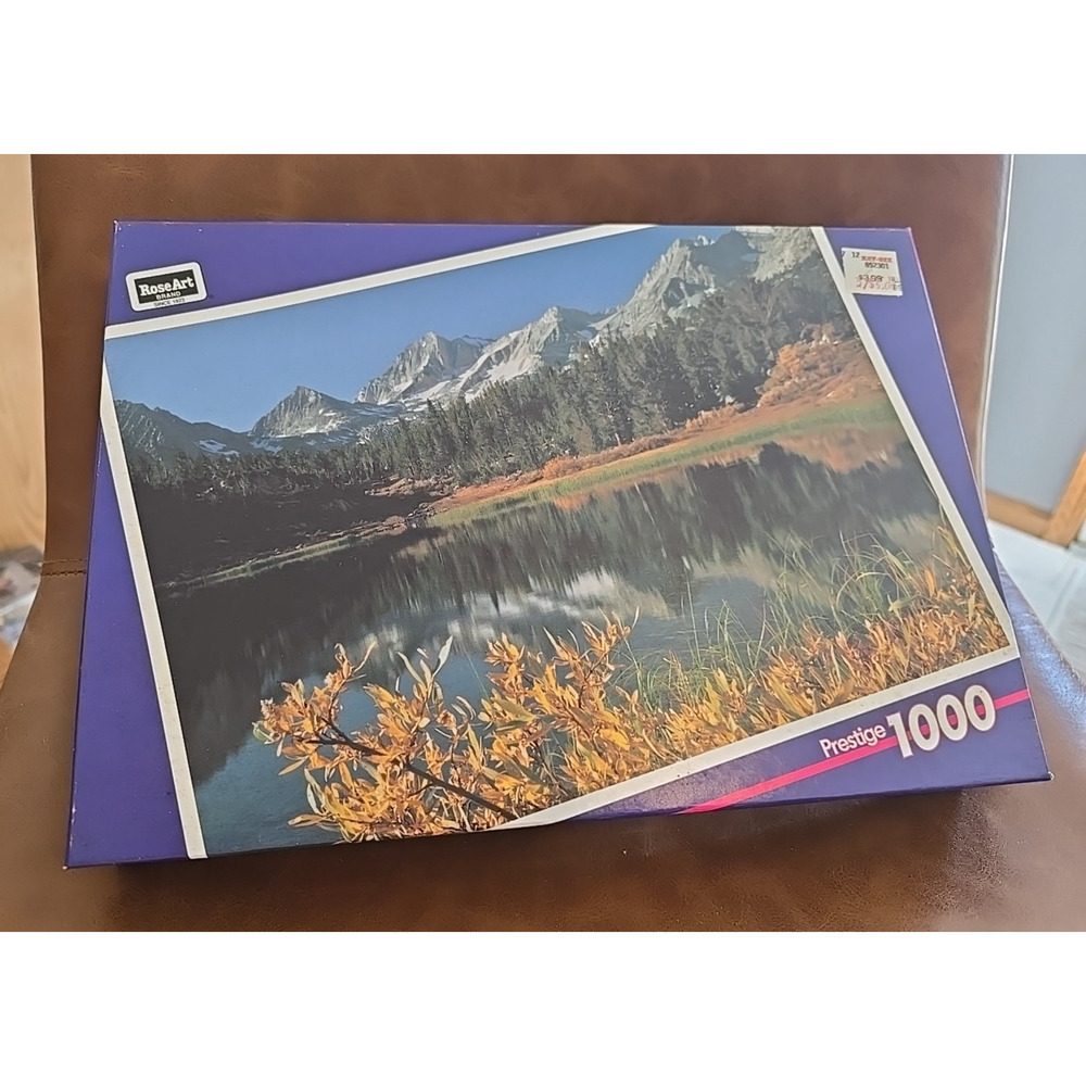 Vintage 1993 RoseArt Prestige Little Lakes Valley 1000 Piece Jigsaw Puzzle‎